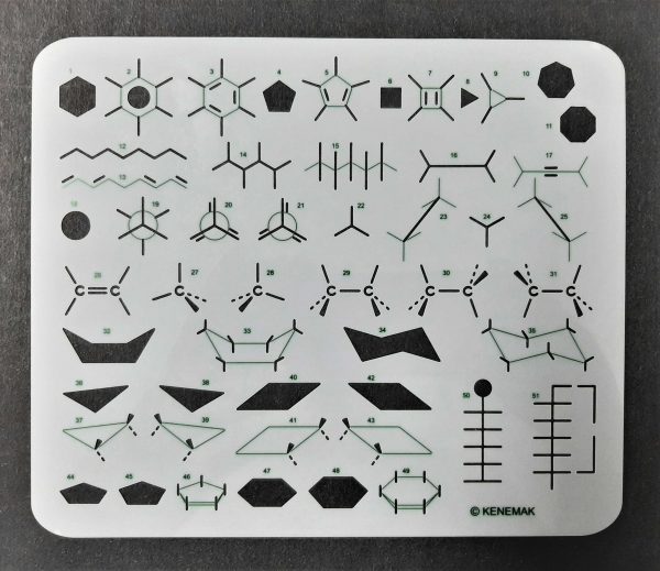 Pochoir de dessin de molécules organiques Kenemak